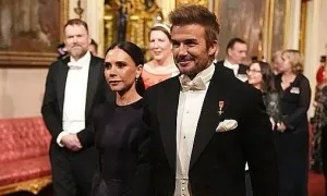 Vợ chồng Beckham lần đầu dự quốc yến